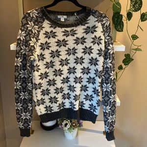 Garnet hill snowflake sweater size small
